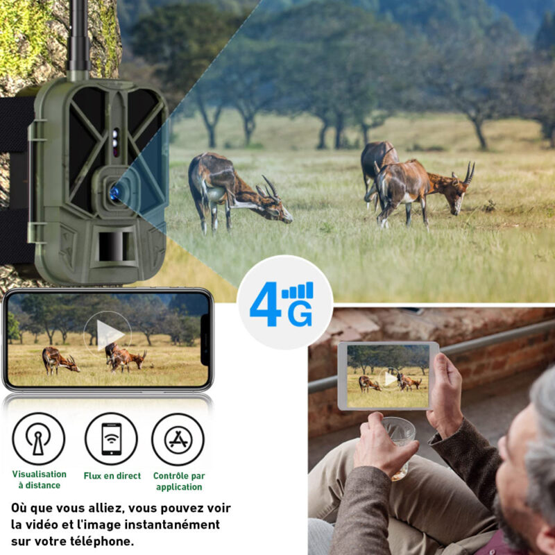 Caméra de Chasse 4G Connectée avec Batterie 10000mAh – Image 2